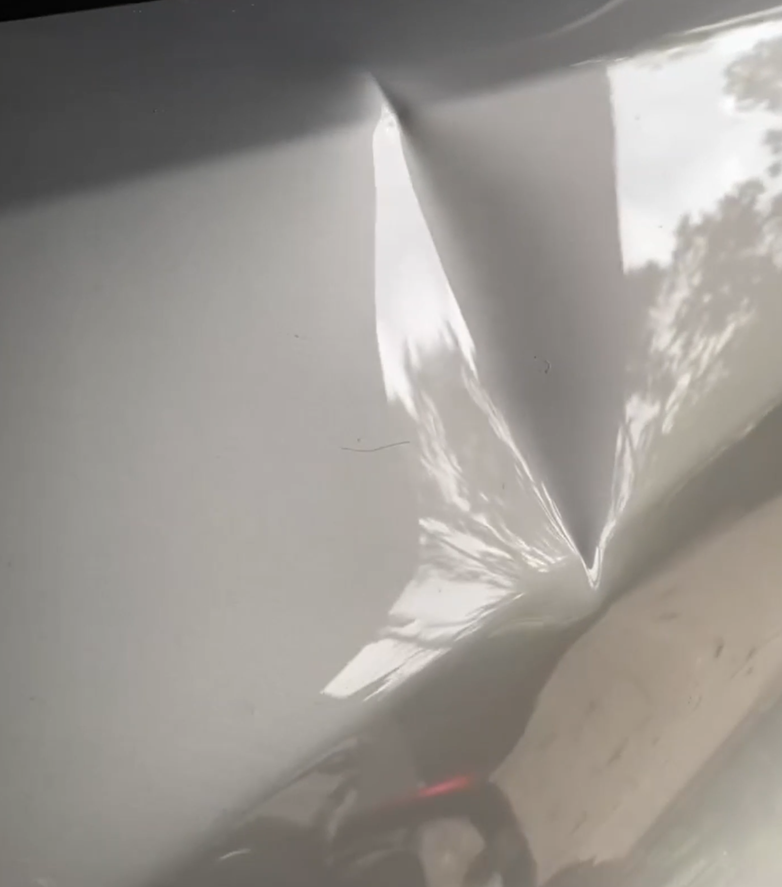 Dent damage before paintless dent repair in Kansas City - Vehicle 1